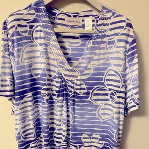 Alfred Dunner women’s XL summer top with studded trim